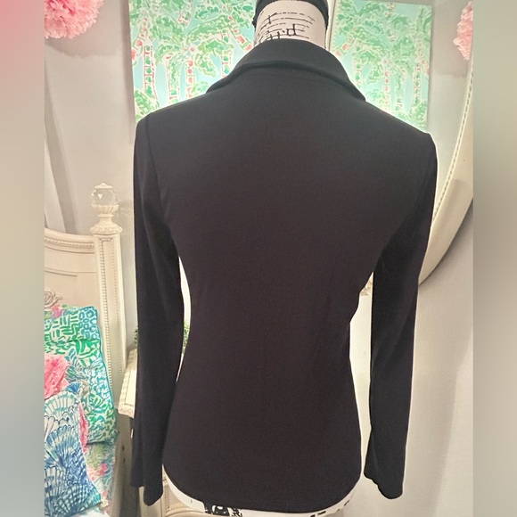 Lilly Pulitzer Remma black long sleeve polo top, size Small - Picture 2 of 7